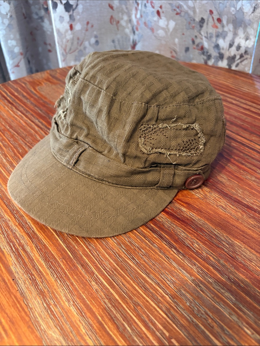 David and Young Olive Green Military-Style Women's Cadet Cap
